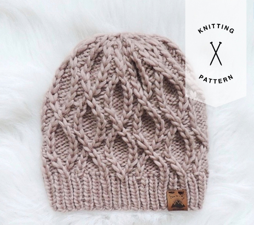 The Serpentine Beanie Knitting Pattern - Instant Download