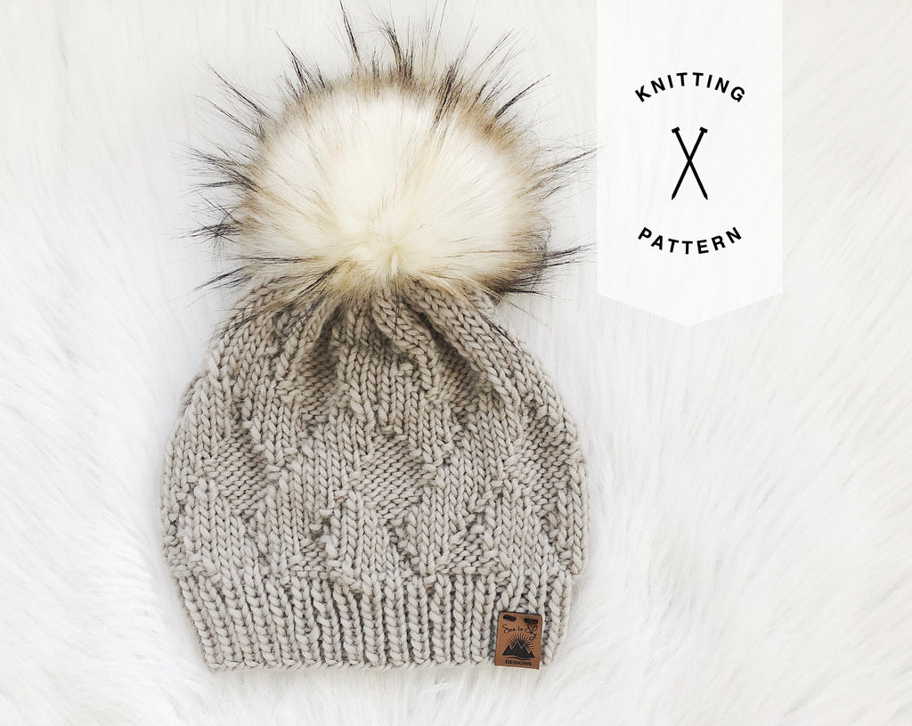 The Crossroads Beanie Knitting Pattern - Instant Download