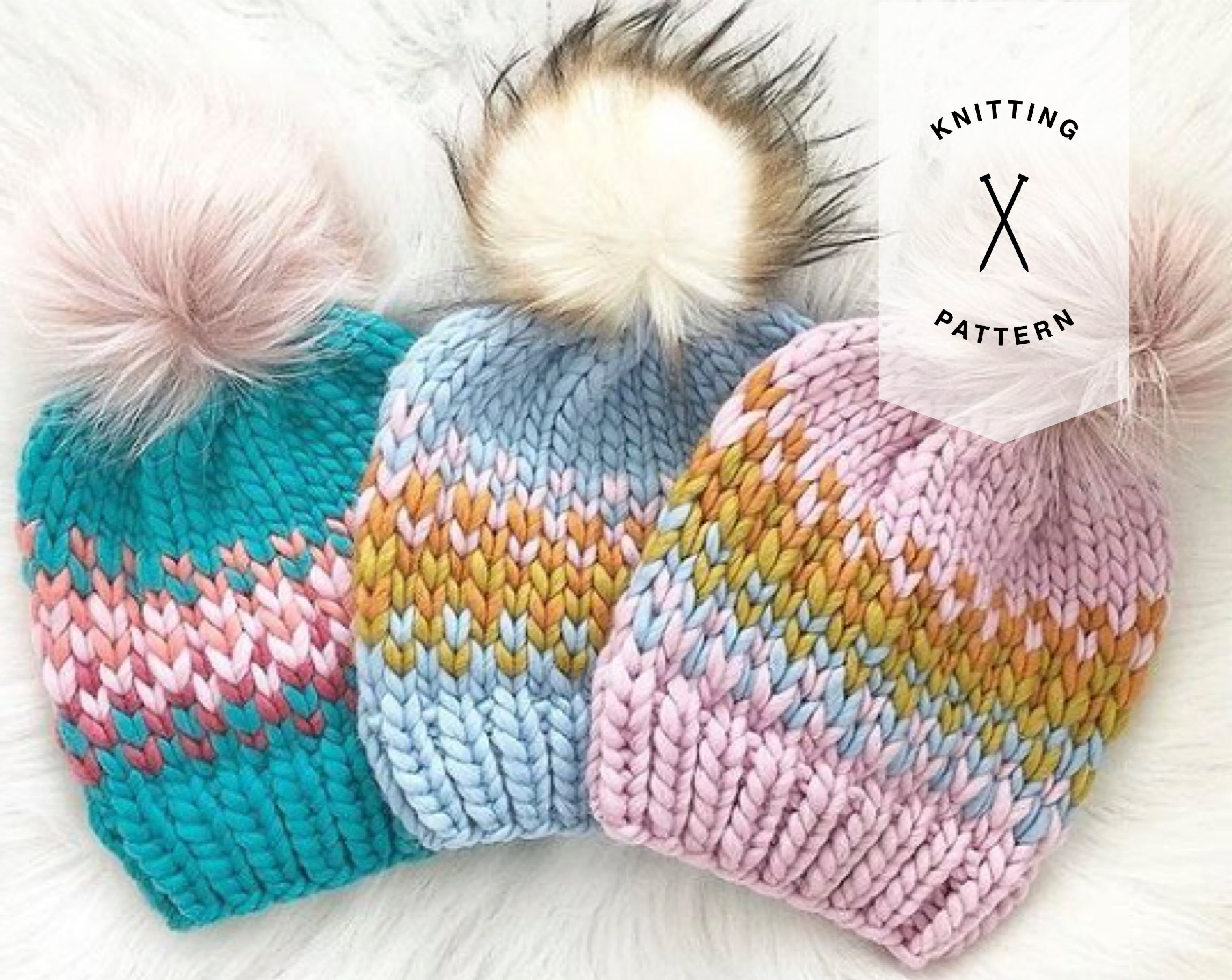 The Starburst Beanie Knitting Pattern - Instant Download