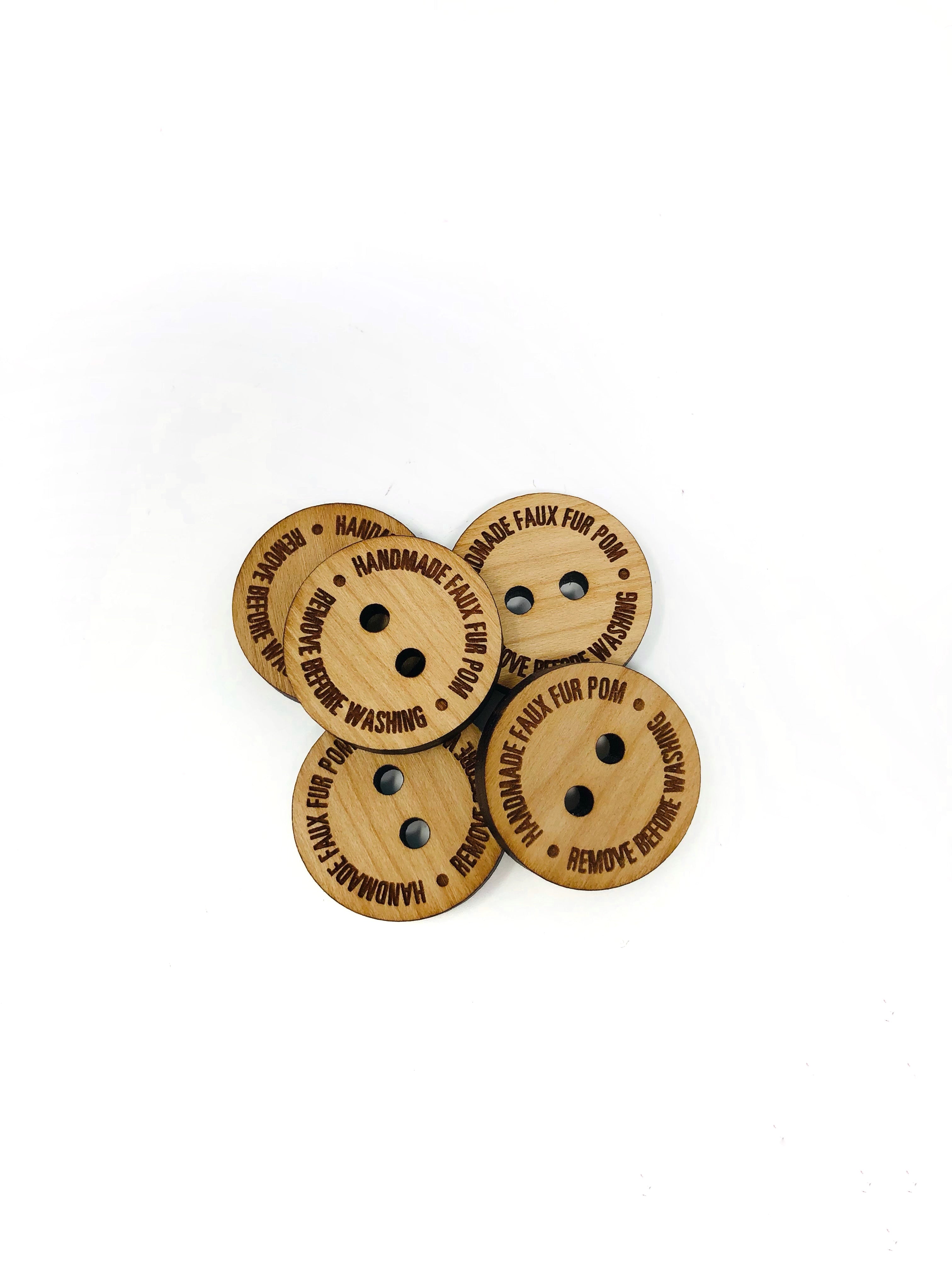 1” Solid Cherry Wood Button