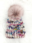 Made To Order 100% Peruvian Wool Chunky Knit Hat - Hand Painted Sprinkles