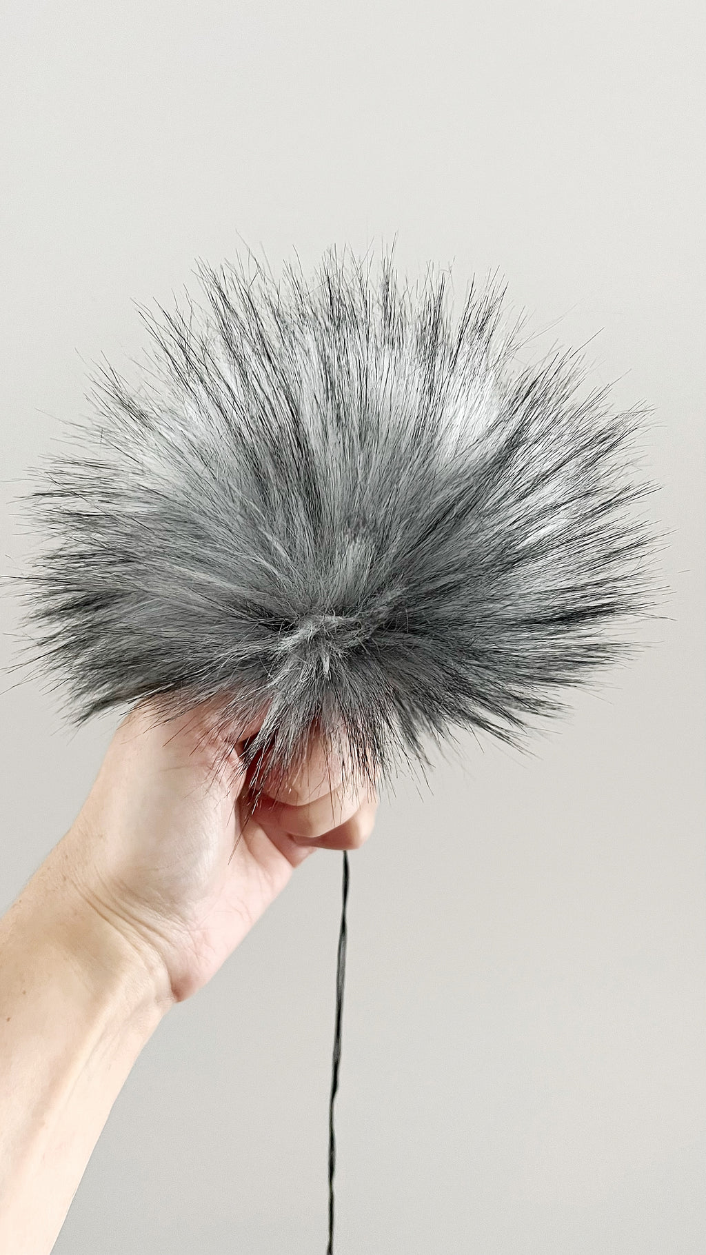 Made to Order - Grey Faux Fur Pom