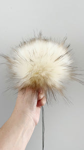 Made to Order - Coffee Cream Faux Fur Pom