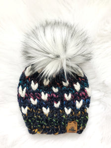 Ready to Ship 3-6M Size Mini Hearts Knit Hat