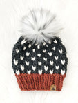Ready to Ship Adult Hat - Ladies Mini Heart Hat